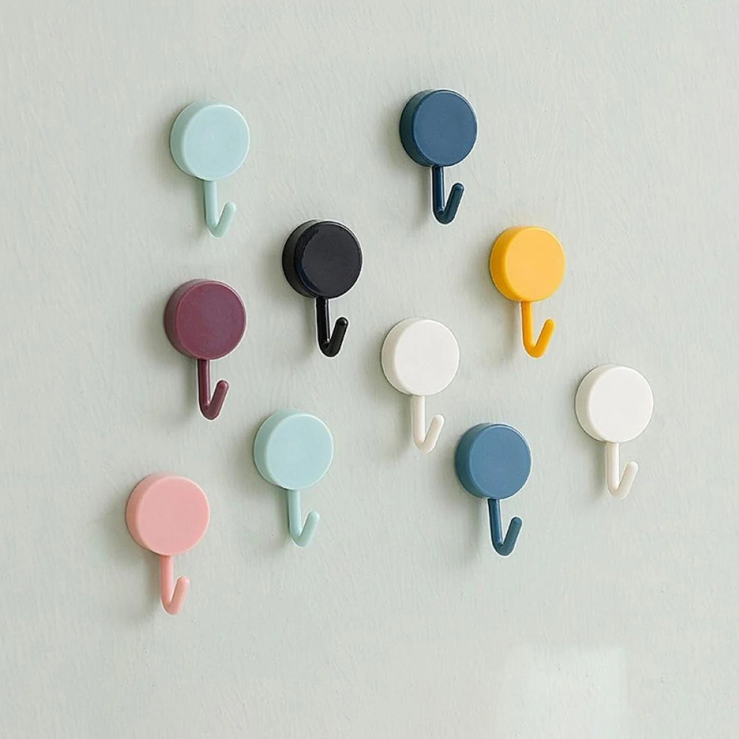 Self-Adhesive Sticky Wall Hooks (10 Pcs)