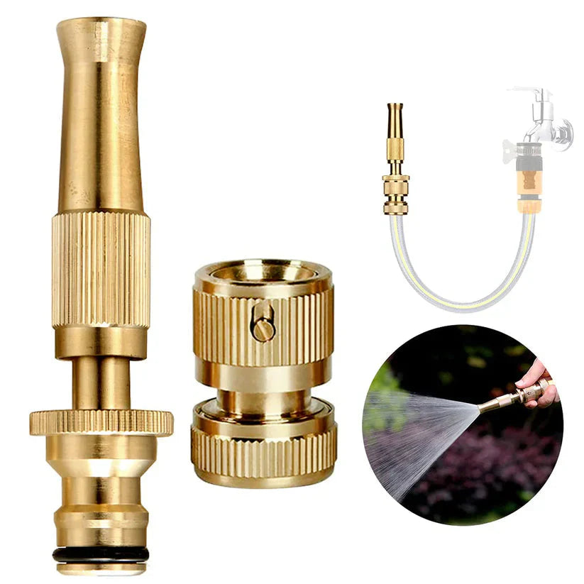 Heavy-Duty Brass Water Spray Nozzle Attachment