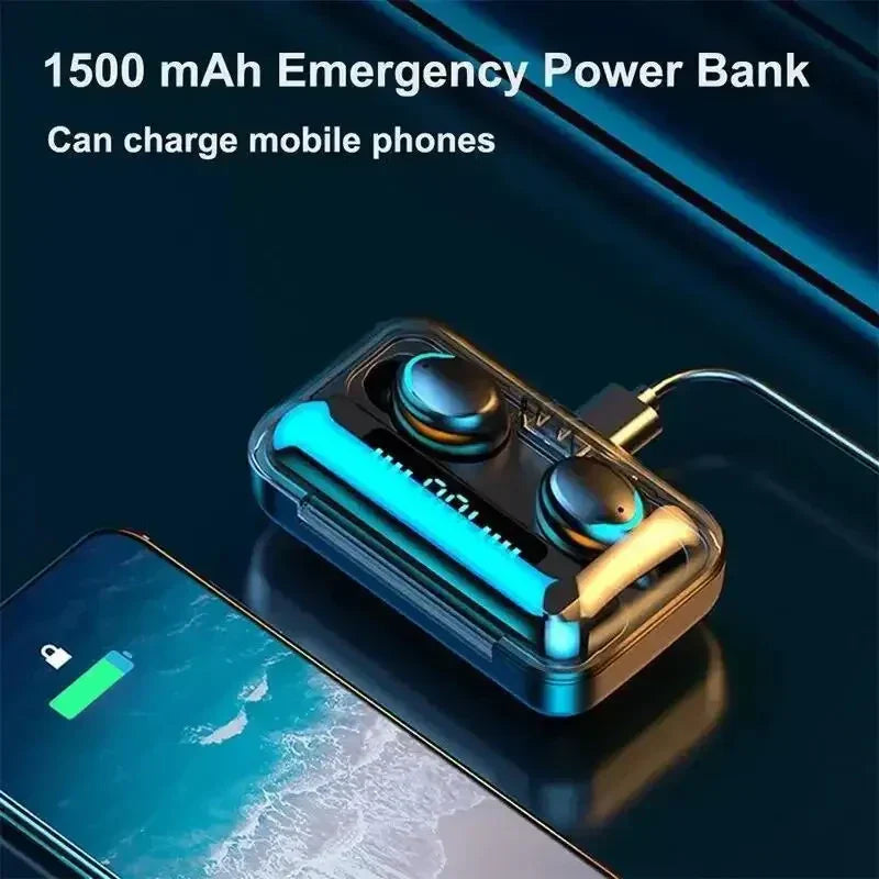 Wireless Bluetooth Cable Earbud M10 With Multifuncational Data Cable Set