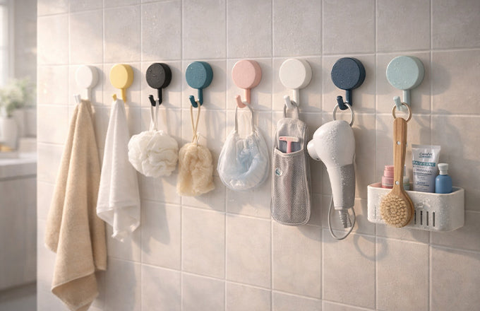 Self-Adhesive Sticky Wall Hooks (10 Pcs)