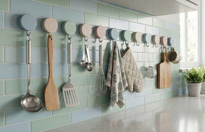 Self-Adhesive Sticky Wall Hooks (10 Pcs)