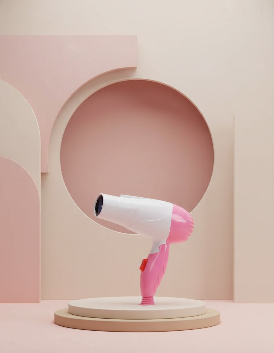 Hair Dryer, 1000 Watts, Compact, Lightweight, Portable, Multiple Heat And Speed Settings, Cool Shot Button, Folding Handle