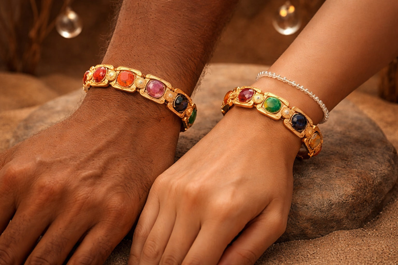 7 Chakra Natural Rudraksha Healing & Energy Balance Bracelet