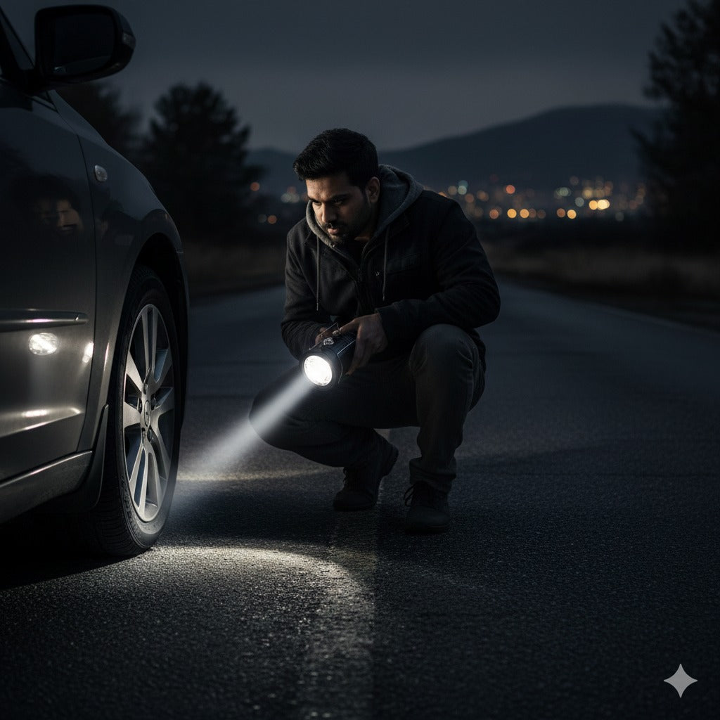 Rechargeable Solar Lantern & Charging LED Torch Light With Power Bank, Portable Camping & Home Emergency Light