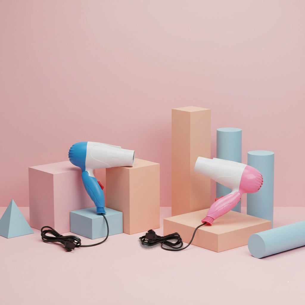 Hair Dryer, 1000 Watts, Compact, Lightweight, Portable, Multiple Heat And Speed Settings, Cool Shot Button, Folding Handle