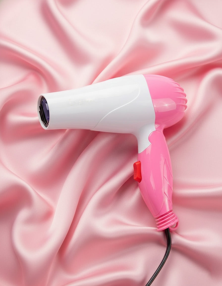 Hair Dryer, 1000 Watts, Compact, Lightweight, Portable, Multiple Heat And Speed Settings, Cool Shot Button, Folding Handle