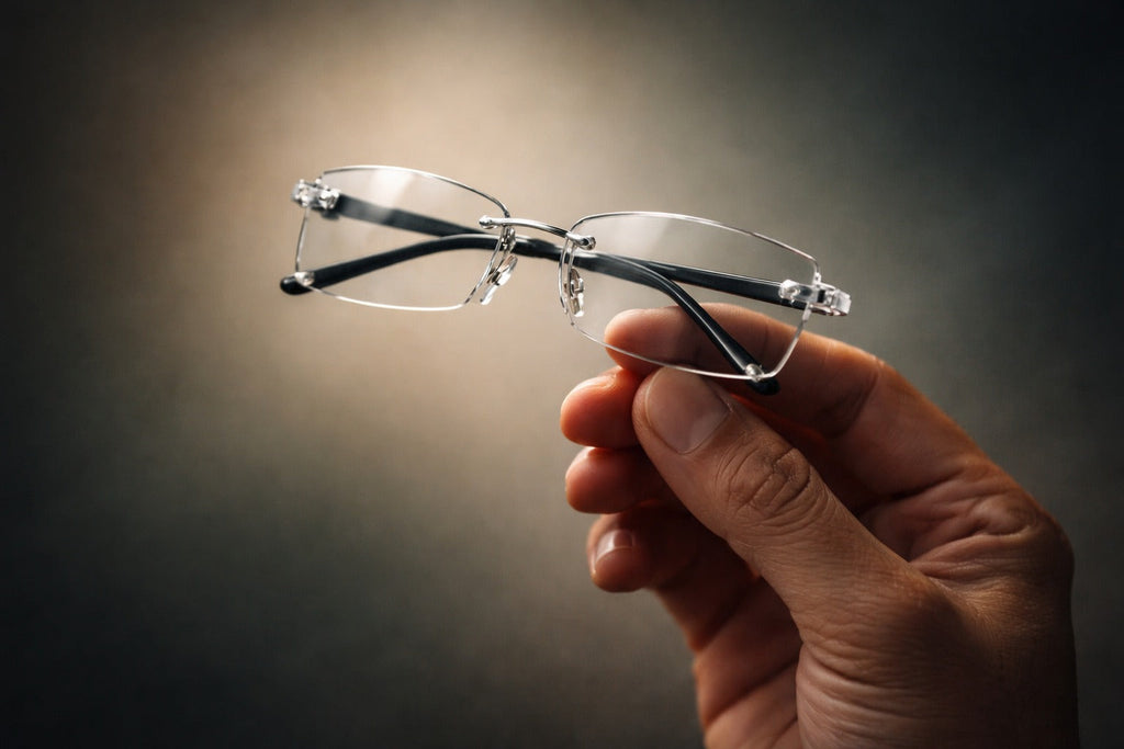 Rimless Adaptive Power Reading Glasses for Clear Vision