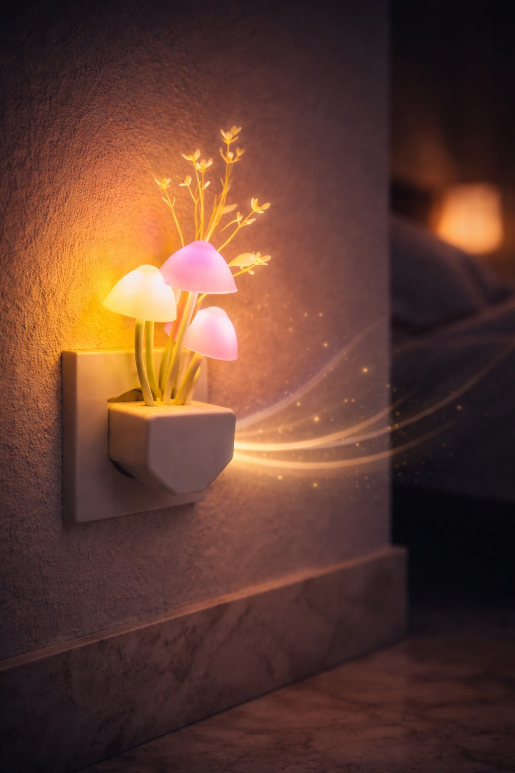 3D LED Mushroom Night Lamp with Soft Ambient Glow