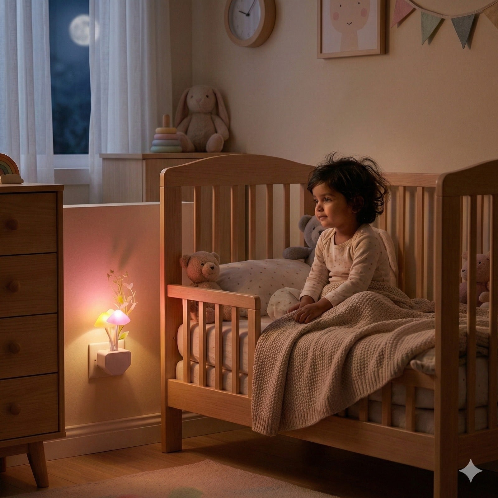 3D LED Mushroom Night Lamp with Soft Ambient Glow