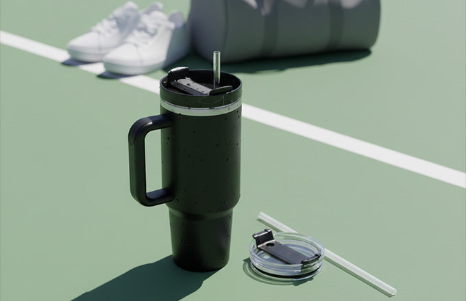 UltraCool 1.2L Steel Tumbler – Sip Hot & Cold in Style! With Handle & Straw