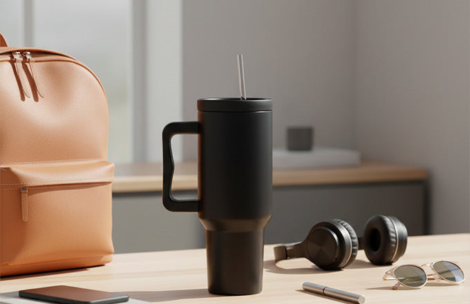 UltraCool 1.2L Steel Tumbler – Sip Hot & Cold in Style! With Handle & Straw